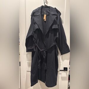 SKIMS Black Trench Coat